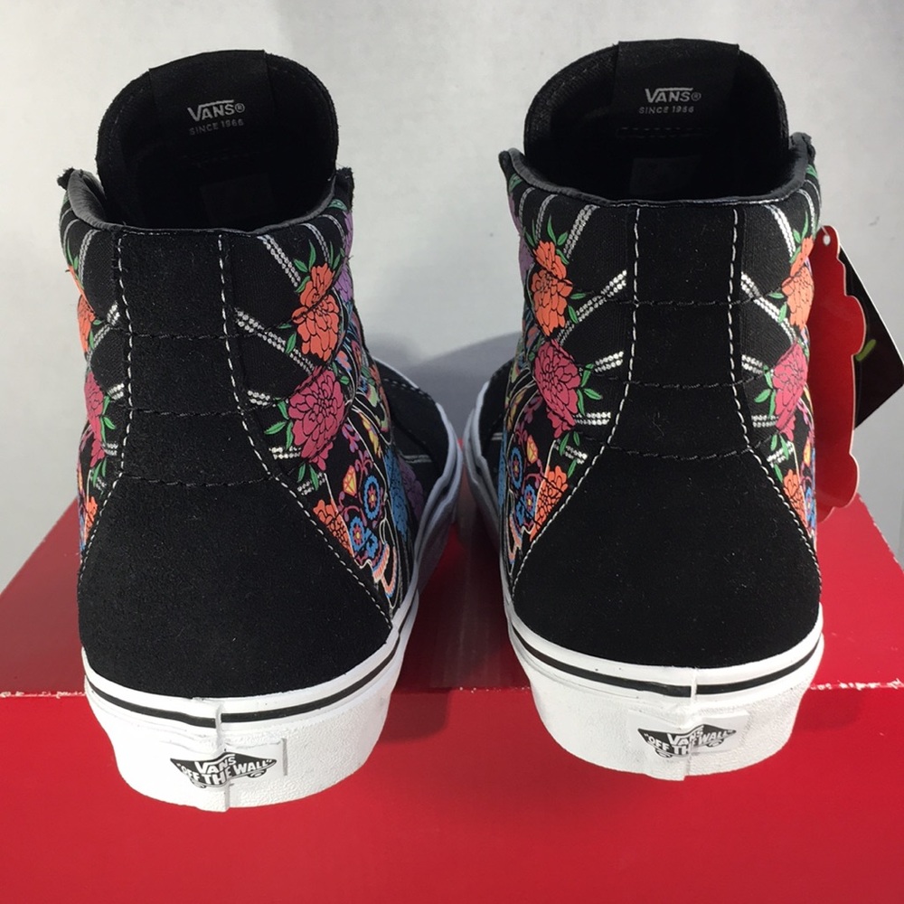 Vans Black Floral Skull High-Top Sneakers - Picture 5 of 10